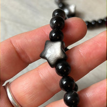 Load image into Gallery viewer, Star Silver Obsidian - 8mm Bead Bracelet
