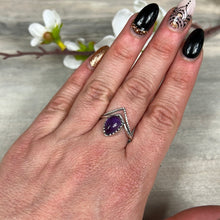 Load image into Gallery viewer, Amethyst Facet 925 Sterling Silver Ring -  Size T
